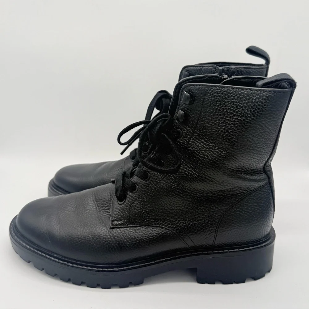 Vince Men's Dominic Black Combat Boots - Picture 7 of 16